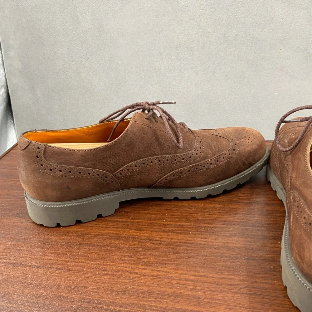 Timberland 96090 Mens 9.5 M Dress Shoes Brown Leather Waterproof Wingtip Oxford